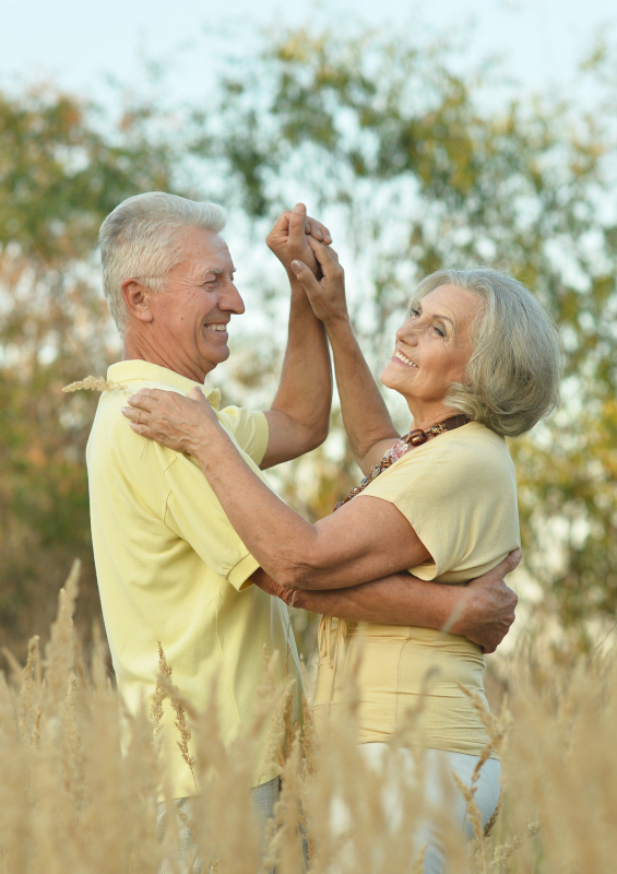 Senior Couple dancing