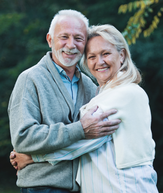 Couple posing for picture