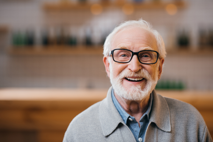Older man in glasses