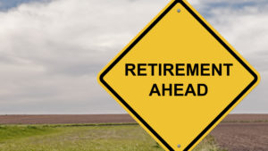 Retirement ahead sign