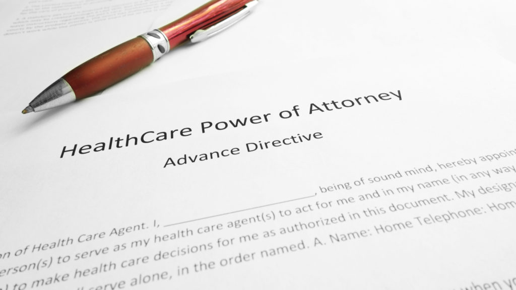 healthcare power of attorney document
